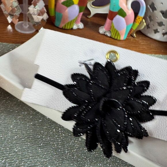 New! Free People Elegant Black Floral Choker Necklace - Picture 6 of 11